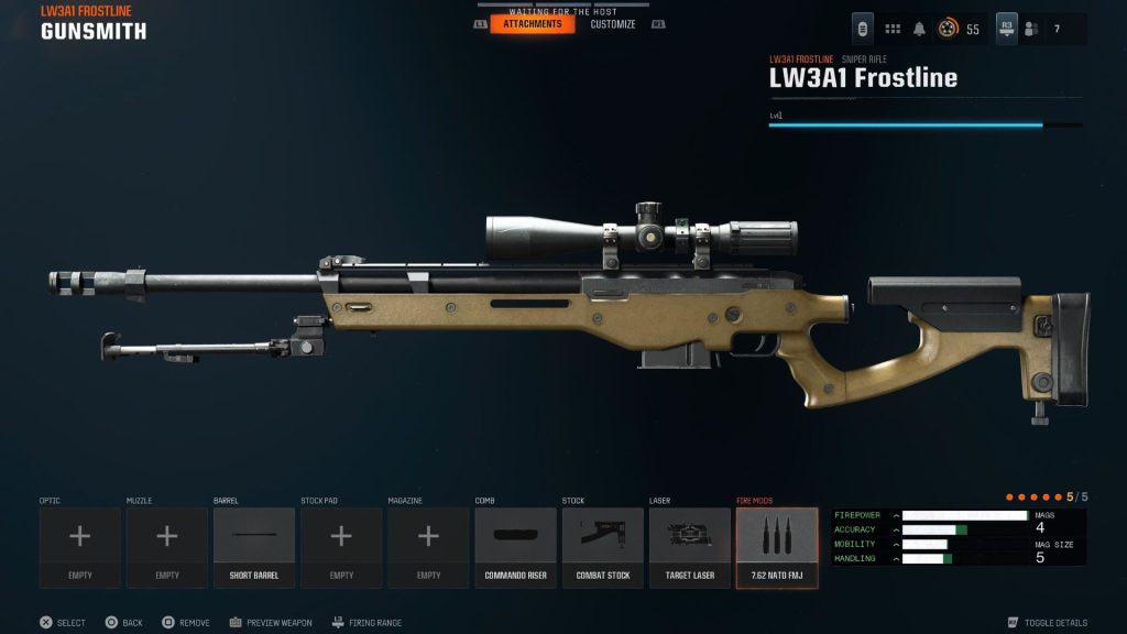 lw3a1 frostline sniper with attachments in bo6