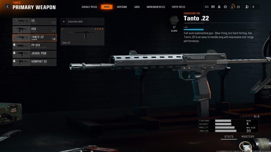 Tanto .22 weapon in Black Ops 6