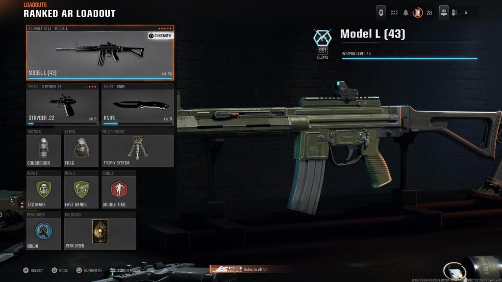 model l in black ops 6 ranked play loadout