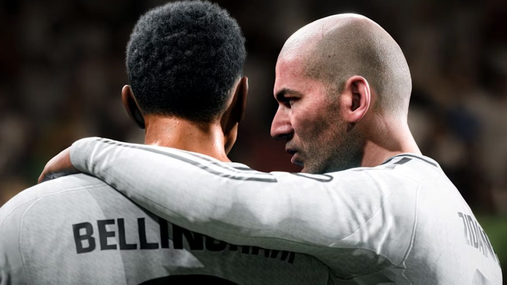 zidane talking to jude bellingham in ea fc 25