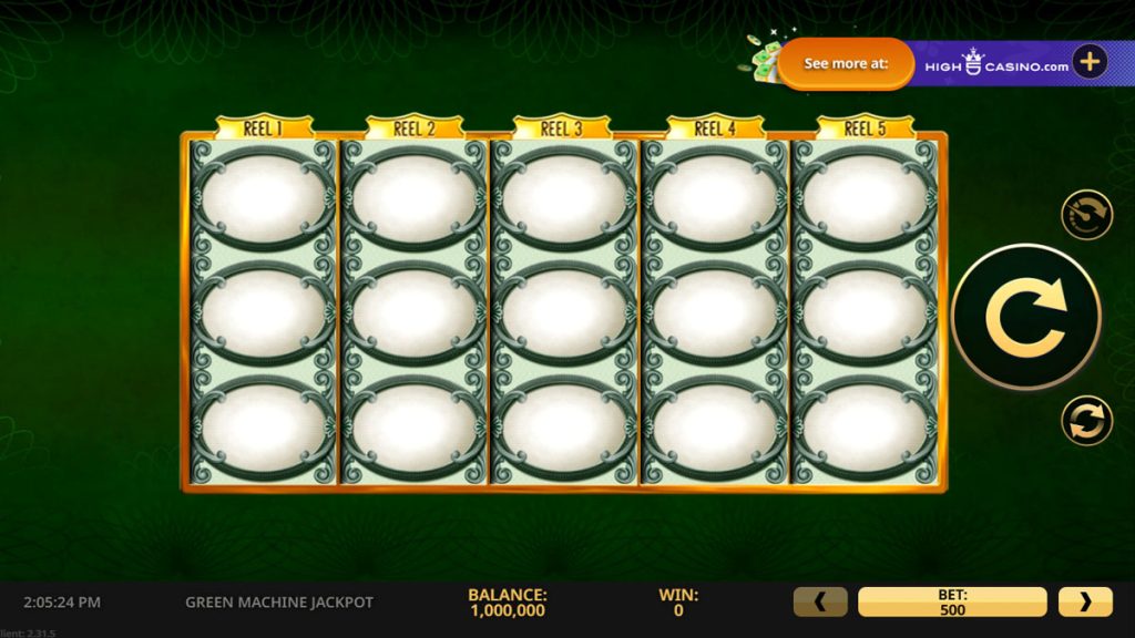 Screenshot of Green Machine JACKPOT slot