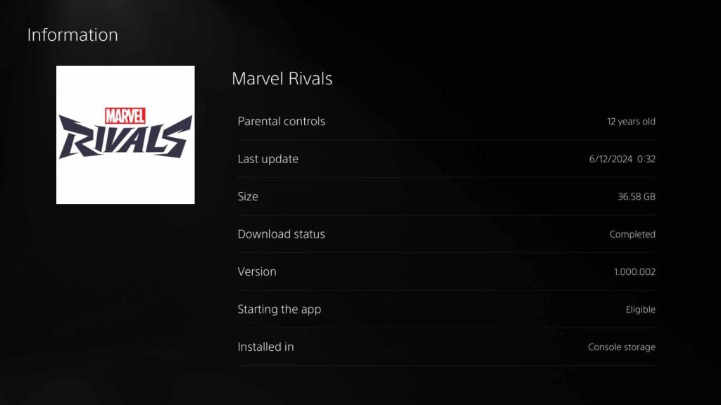 marvel rivals ps5 file size