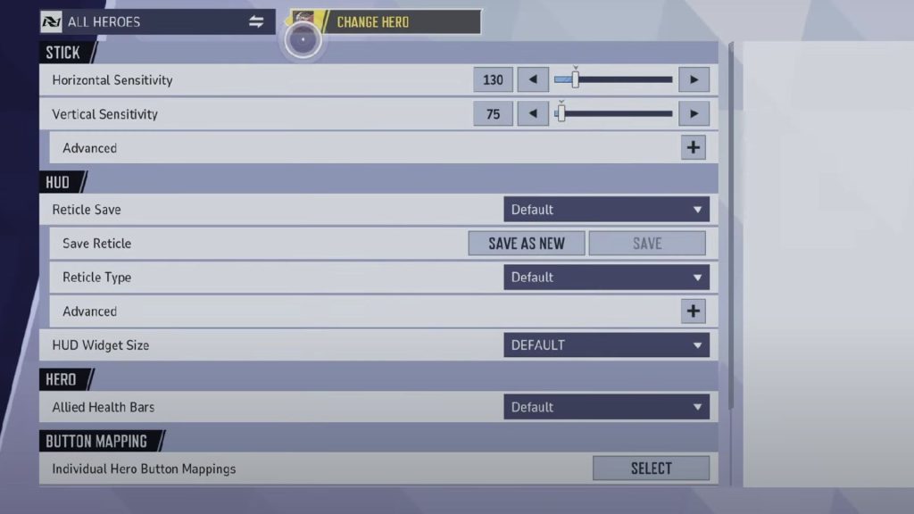 marvel rivals crosshair settings