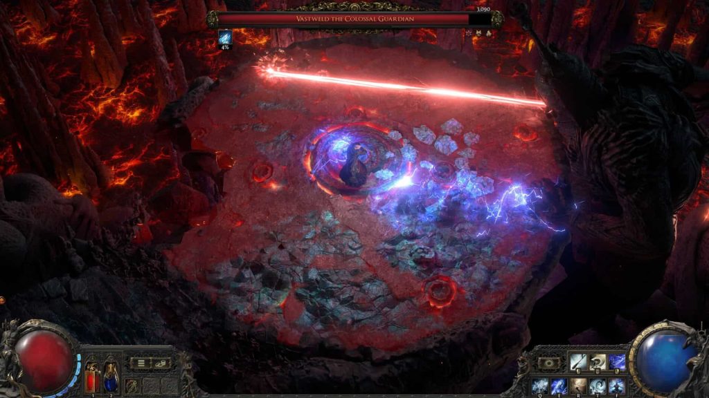 fighting boss in path of exile 2