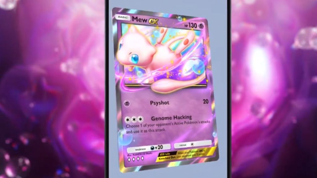 Mew EX card in Pokémon TCG Pocket