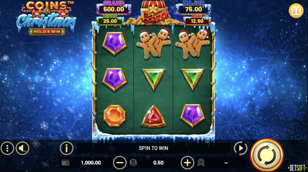 Screenshot of Coins of Christmas Hold & Win Slot