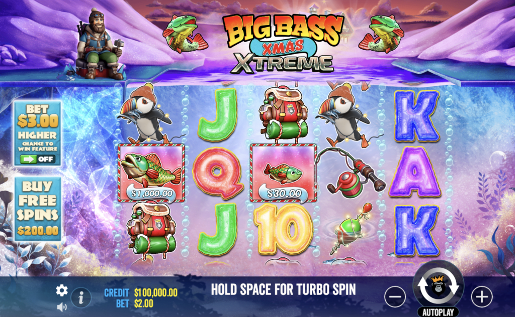 Screenshot of Big Bass Xmas Xtreme Slot 