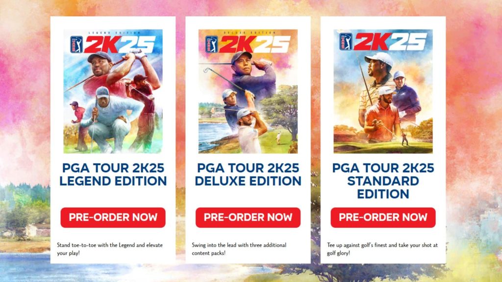 all editions in pga tour 2k25