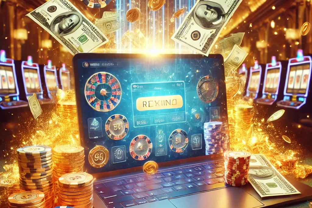 DALL.E generated image of the concept of real money online casinos