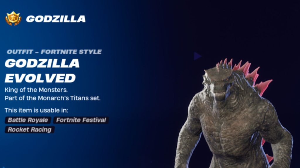 godzilla skin in fortnite