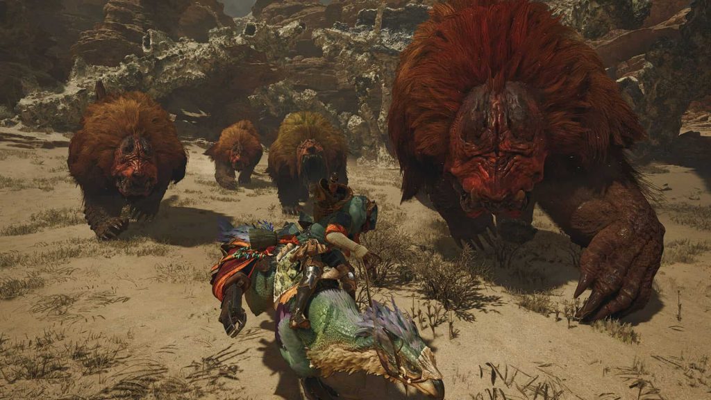 fighting enemies in monster hunter wilds