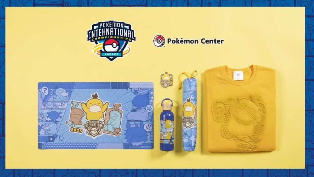 exclusive psyduck merchandise at europe 2025 Pokémon pop-up stores