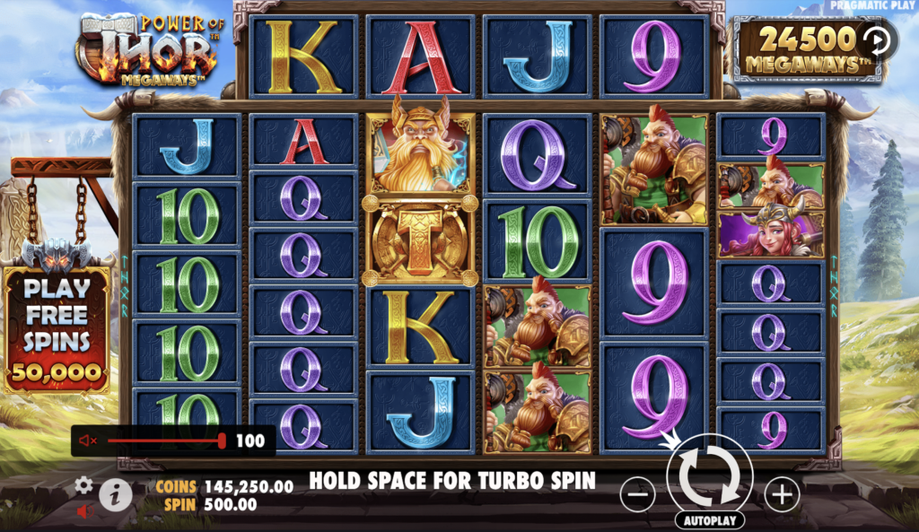 Screenshot of Power of Thor Megaways slot