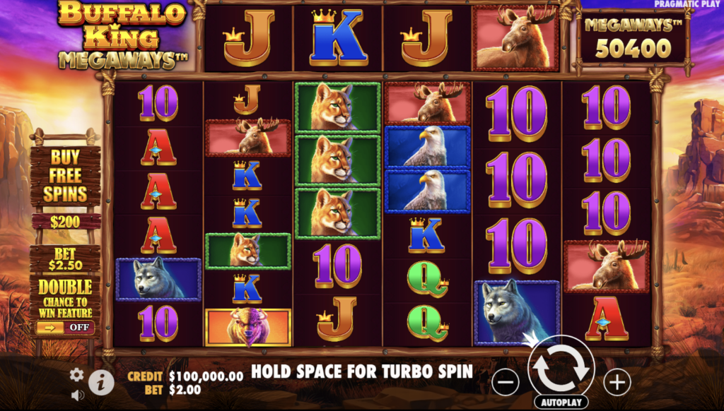 Screenshot of Buffalo Kings Megaways Slot