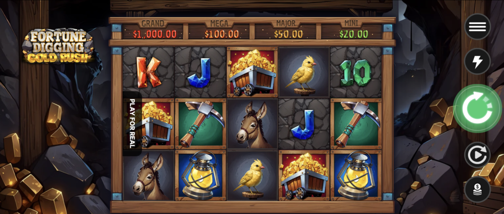 Screenshot of Fortune Digging Gold Rush Slot