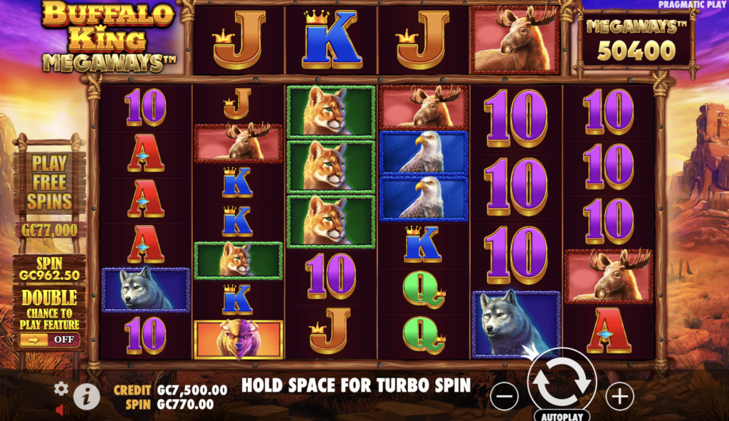 Screenshot of Buffalo King Megaways Slot