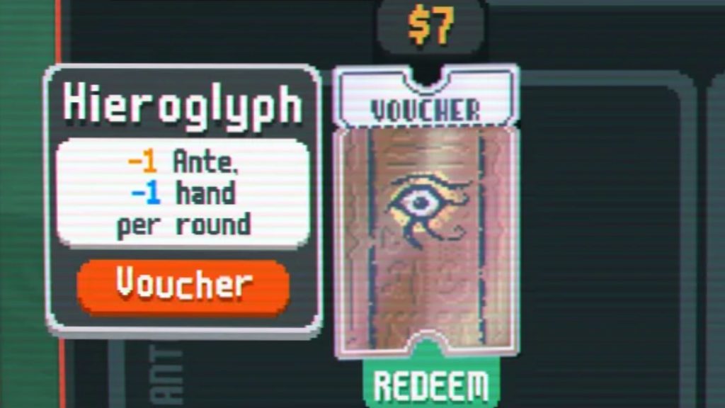 hieroglyph voucher in balatro shop