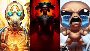 covers for borderlands, diablo 4, and the binding of isaac