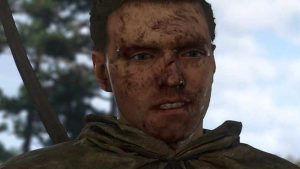 henry's face covered in blood in kingdom come deliverance 2