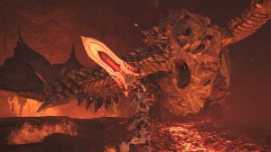 fighting large monster in monster hunter wilds