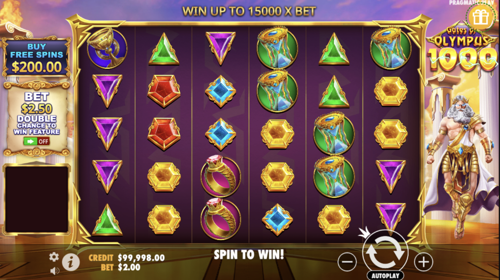 Screenshot of Gates of Olympus 1000 Slot