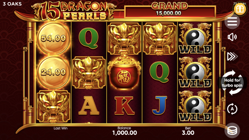 Screenshot of 15 Dragon Pearls Slot