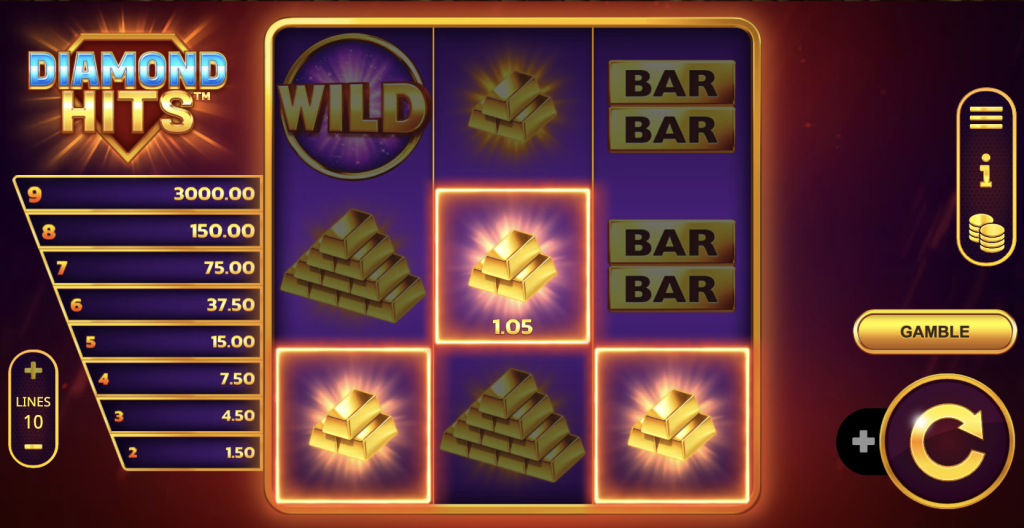 Screenshot of Diamond Hits Slot