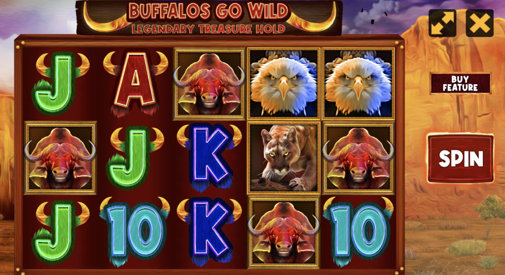 Screenshot of Buffalos Go Wild Legendary Treasure Hold slot