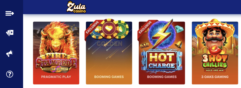 Screenshot of Zula Casino