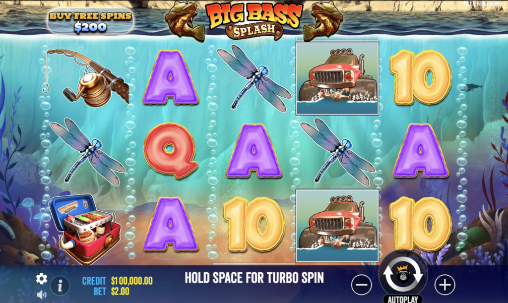 Screenshot of Bigger Bass Splash slot