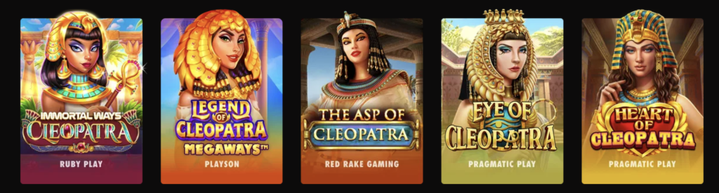 Screenshot of Cleopatra slots at Mega Bonanza 