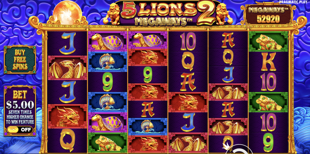 5 lions megaways 2 slot