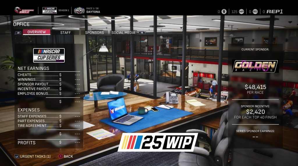 NASCAR 25 Career Mode Hub