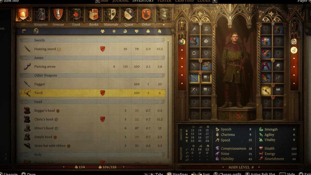 torch item in kingdom come deliverance 2 inventory