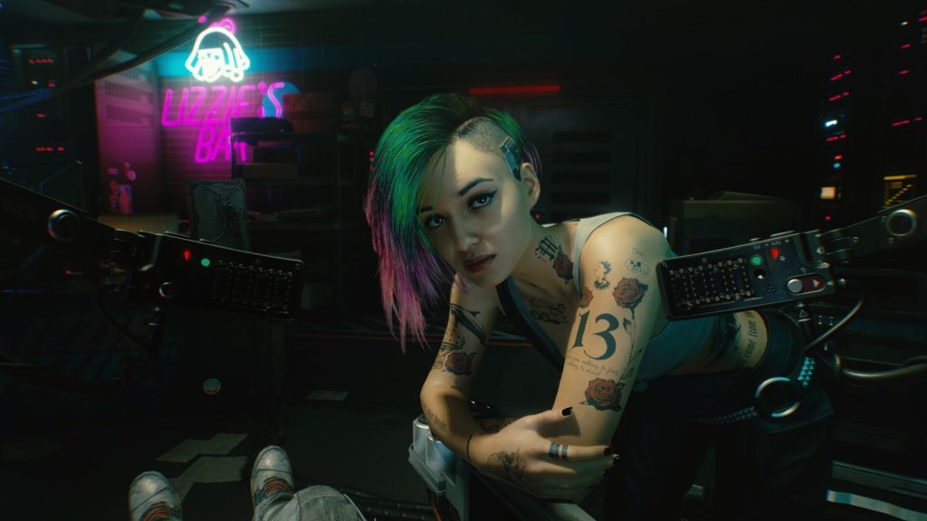 judy alvarez in cyberpunk 2077 cutscene