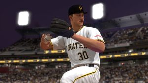 pitcher throwing ball in mlb the show 25