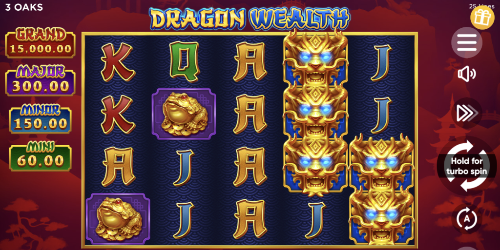 Screenshot of Dragon Wealth Slot on SlotCatalog.com