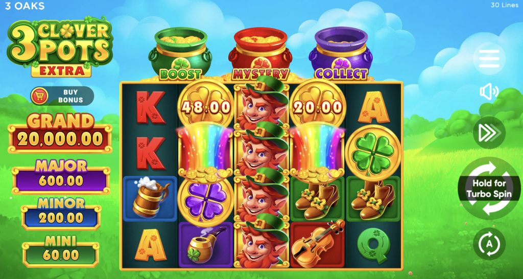 Screenshot of Three Clover Pots Extra slot