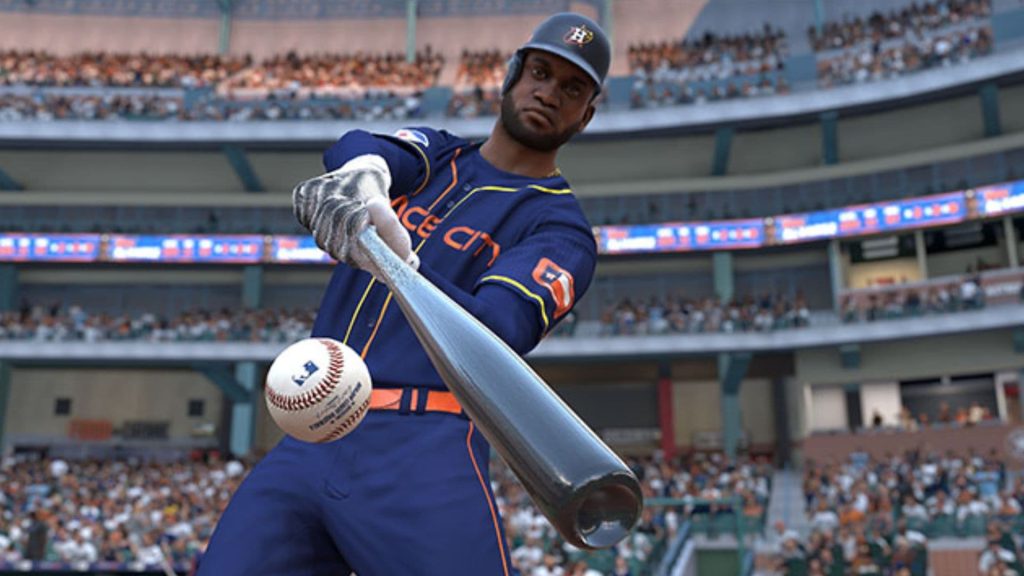 batter hitting ball in mlb the show 25