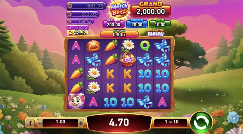 Screenshot of Giga Match Bunny slot