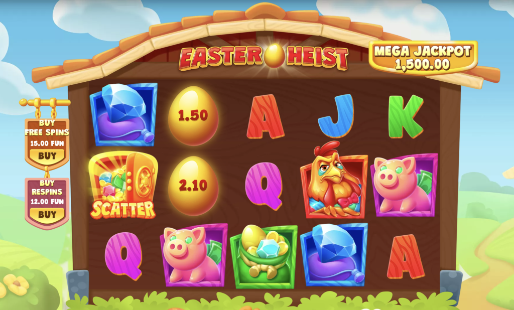 Screenshot of Easter Heist slot