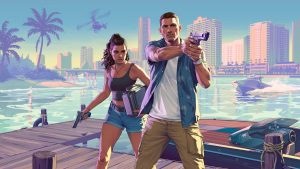 Official artwork for GTA 6 showing two protagonists. - Grand Theft Auto AI