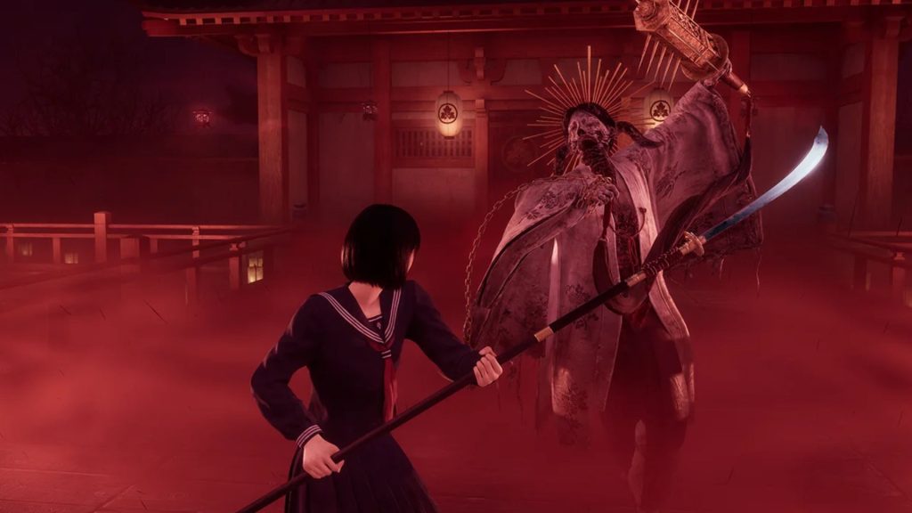 silent hill f character attacking enemy