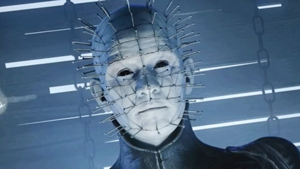 close-up shot of hellraiser