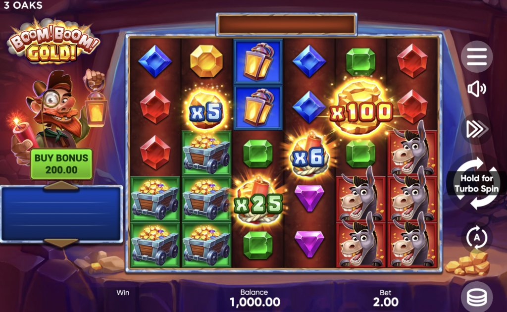 Big Stack Lumberjack online slot game screenshot featuring a cheerful lumberjack with an axe, colorful autumn forest background, and wood-themed reels with tree stumps, rocks, and bushes. Balance displayed as 5,000 FUN with feature bet set to 1.00 FUN. Perfect for players seeking immersive forest-themed sweepstakes slots.
