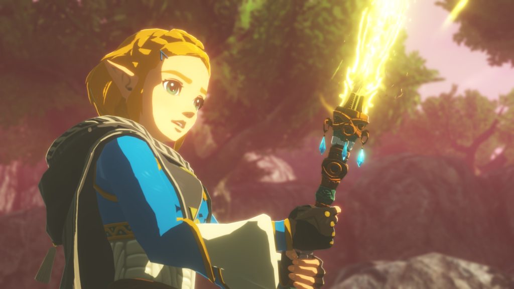 Zelda holding a Zonai sword in Hyrule Warriors: Age of Imprisonment.