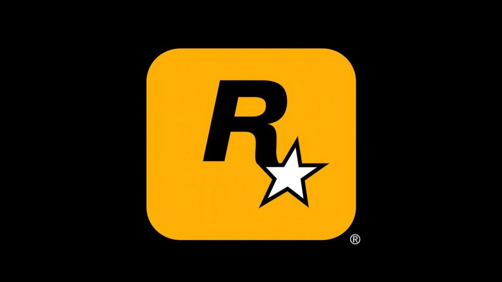 rockstar games logo on black background