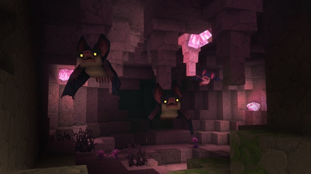 bats flying around in hytale