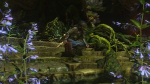 ninja character hiding in bushes with ninjutsu in nioh 3