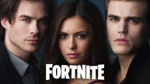 vampire diaries characters and fortnite logo